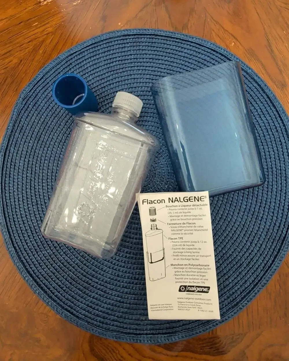 Nalgene Flask 12 oz Glacier Blue